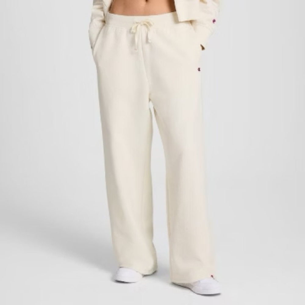 JoyLab Sweatpants Size S Blush Pink Wide Leg Ribbed Trim Drawstring Pockets